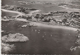 Vue Aérienne Cpsm 10x15 . TREGASTEL (22) Les Plages, Les Rochers, Le Château De Costaeres Et Ploumanach - Trégastel