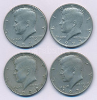 Amerikai Egyesült Államok 1972-1979. 1/2$ Cu-Ni "Kennedy" (4xklf) T:1-,2 USA 1972-1979. 1/2 Dollar Cu-Ni "Kennedy" (4xdi - Unclassified