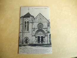 Dept 91 Longpont  L'église    ( écrite + Timbre 1925 ) - Otros Municipios