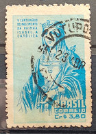 C 274 Brazil Stamp 5 Centenary Queen Isabella Of Spain Religion 1952 Circulated 3 - Andere & Zonder Classificatie
