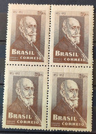 C 275 Of The Conductor Music Henrique Oswald 1952 Centennial Stamp Block Of 4 - Autres & Non Classés