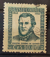 C 280 Brazil Stamp Centenary Of Eletric Telegraphy In Brazil Eusebio De Queiros Communication 1952 Circulated 1 - Autres & Non Classés