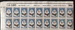 C 284 2 Brazil Stamp Exhibition Philatelic Sao Paulo Dom Pedro Big Head 1952 Circulated Vignette With 18 Stamps - Andere & Zonder Classificatie