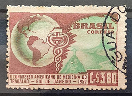 C 285 Brazil Stamp Congress Occupational Medicine Map Rio De Janeiro Health 1952 Circulated 5 - Autres & Non Classés