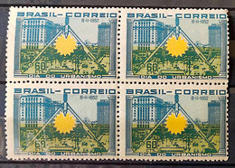 C 287 Brazil Stamp World Town Planning Day 1952 Geography Block Of 4 - Andere & Zonder Classificatie