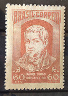 C 288 Brazil Stamp Father Diogo Antonio Feijo Religion 1952 - Sonstige & Ohne Zuordnung