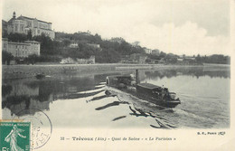 CPA FRANCE 01 " Trévoux, Quai De Saône ". - Trévoux