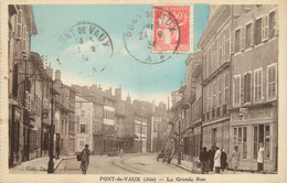 CPA FRANCE 01 " Pont De Vaux, La Grande Rue". - Pont-de-Vaux