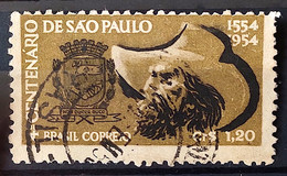 C 291 Brazil Stamp Centenary 4 Sao Paulo 1953 Coat Of Arms Hat Circulated 1 - Other & Unclassified