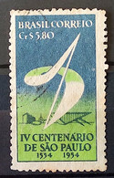 C 295 Brazil Stamp Centenary 4 Sao Paulo 1953 Circulated 3 - Autres & Non Classés