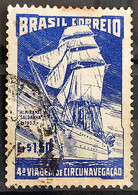 C 299 Brazil Stamp Ship Marine Military School Almirante Saldanha 1953 Cirulado 1 - Other & Unclassified