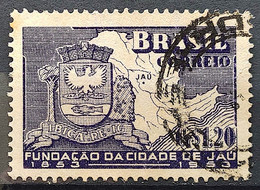 C 304 Brazil Stamp Centenary Jau Coat Of Arms Map 1953 Circulated 2 - Other & Unclassified