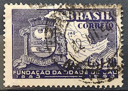 C 304 Brazil Stamp Centenary Jau Coat Of Arms Map 1953 Circulated 3 - Other & Unclassified