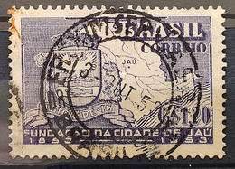 C 304 Brazil Stamp Centenary Jau Coat Of Arms Map 1953 Circulated 8 - Other & Unclassified