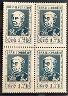 C 309 Brazil Stamp Duque De Caxias 1953 Military Block Of 4 - Andere & Zonder Classificatie