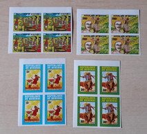 Burundi - 978/981 - Blocs De 4 - Non Dentelé - Ongetand - Imperforated - Danses & Tambours - Non Catalogué - 1992 - MNH - Nuevos