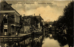 CPA AK Groeten Uit APPINGEDAM Damsterdiep Westkant NETHERLANDS (706177) - Appingedam