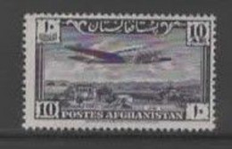 Afghanistan Scott C 12 1957 Plane Over Palace 10af Dark Violet,mint Never Hinged - Afghanistan