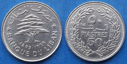 LEBANON - 50 Piastres 1969 KM# 28.1 Independent Republic Asia - Edelweiss Coins - Lebanon