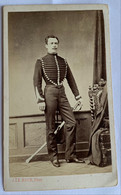 CDV Militaire Circa 1865 J. Le Roch à Saumur. 12e Rég. De Chasseurs à Cheval. - Antiche (ante 1900)