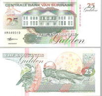 Suriman  P-138d 25Guiden  1998 UNC - Surinam