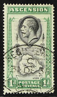 1934 1d Black & Emerald Pictorial With REAR DROPS FLAW, SG 22a, Very Fine Used, Fresh. For More Images, Please Visit Htt - Ascension