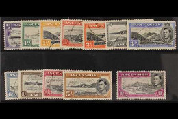 1938-53 Pictorial Perf. 13 Set, Between SG 38b/47b, Very Fine Cds Used. (12 Stamps) For More Images, Please Visit Http:/ - Ascension