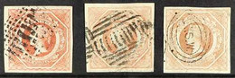 NEW SOUTH WALES 1854-59 1s Rosy Vermilion, 1s Pale Red And 1s Brownish Red Diadem All Three Listed Shades, SG 99/101, Fi - Andere & Zonder Classificatie