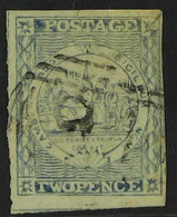 NEW SOUTH WALES 1851. 2d Ultramarine, Plate V, On Hard Greyish Wove Paper, SG 36, Imperf With 4 Clear Margins, Good To F - Andere & Zonder Classificatie