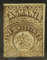 TASMANIA POSTAL FISCALS 1863 - 80 5s Brown Imperf, SG F4, Fine Mint Part Og, Close At Foot And Just Shaved At Left. Cat  - Andere & Zonder Classificatie