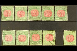 VICTORIA 1895-96 Postage Due Set, SG D11/20, Fine Used, The 10d, 2s And 5s Are Cancelled To Order. (10 Stamps) For More  - Andere & Zonder Classificatie