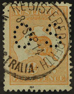 1914 4d Orange OS Perfin, SG O21, Very Fine Used. For More Images, Please Visit Http://www.sandafayre.com/itemdetails.as - Altri & Non Classificati