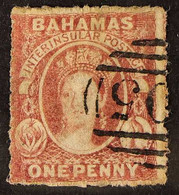 1861-62 1d Lake Chalon, Rough Perf., SG 4, Lovely Colour And Lightly Cancelled Leaving Much Of The Portrait Clear. For M - Andere & Zonder Classificatie