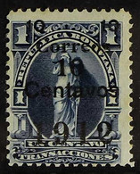 1912 10c On 1c Blue With BLACK SURCHARGE (Scott 101d, SG 129b), Fine Fresh Mint. Expertized Kneitschel And A.Roig. For M - Bolivia
