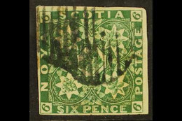 1851-60 6d Deep Green, SG 6, Good Used With Barred Cancel, A Small Tone Patch But With Good To Large Margins All Round,  - Altri & Non Classificati