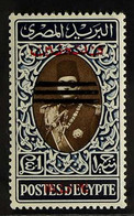 OCCUPATION OF GAZA 1953 £E1 Sepia & Blue "King Farouk", Portrait Obliterated By Three Bars, SG 50, Very Fine Mint For Mo - Andere & Zonder Classificatie