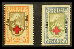 1923 "Aita Hadalist." Charity Overprints IMPERFxPERF Complete Set (Michel 46/47 A Uw, SG 49Bba/50Bba), 3½m Fine Mint, Ex - Estland