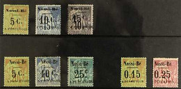 NOSSI - BE TAX STAMPS. 1891 MINT "COMMERCE" SELECTION On A Stock Card That Includes Type III Opt'd 5c On 20c Red/green ( - Andere & Zonder Classificatie