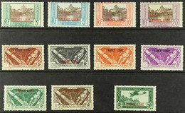 OCEANIC SETTLEMENTS 1941 "FRANCE LIBRE" Overprinted Postage And Air Complete Set (Yvert 140/49 & 3, SG 136/46), NEVER HI - Andere & Zonder Classificatie