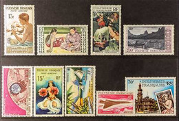 POLYNESIA 1958-1980 AIR POST MINT / NHM COLLECTION On A Stock Card That Includes The 1958 Set Nhm, 1962 50F, 1964 15F &  - Andere & Zonder Classificatie