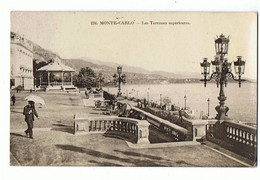 MONACO - Monte Carlo, Les Terrasses Supérieures, Kiosque à Musique, Timbre Et Cachet - 413 - Terraces