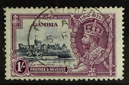 1935 1s Silver Jubilee, EXTRA FLAGSTAFF VARIETY, SG 146a, Very Fine Used. For More Images, Please Visit Http://www.sanda - Gambia (...-1964)