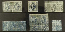 1863 15c Blue, Matraire Issue, PRINTER'S TRIALS In Black Or Shades Of Blue, On Ungummed Paper, Includes Double Or Triple - Unclassified