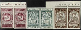 1921 Dante Anniversary Set In IMPERF PAIRS, Sassone 116f/18f, Scott 133a/5a, Very Fine Mint (3 Pairs). For More Images,  - Unclassified