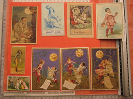 Circa 1880 - 16 Chromo Cards Aventures Pierrot, Litho Imprim. Divers éd. Tout Photographié - Pub Divers à Controler - Sonstige & Ohne Zuordnung