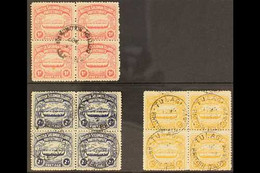 1907 VERY FINE USED BLOCKS OF 4. An Attractive, BLOCKS OF 4 Trio That Includes 1d Rose Carmine (SG 2) With A Neat Centra - Isole Salomone (...-1978)