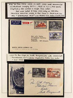 BARAKOMA AIRFIELD - MANUSCRIPT CANCELLATIONS 1953-1955 Collection Of Covers With Different Manuscript Cancels. Comprises - Isole Salomone (...-1978)