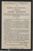 BERTRIX ..-- Mr Louis LEJEUNE , Né En 1895 , Décédé En 1918 à BERTRIX . - Bertrix