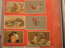 Circa 1880 - 19 Chromo Cards Aventures Pierrot, Litho Imprim. Divers éd. Tout Photographié - Pub Divers à Controler - Sonstige & Ohne Zuordnung