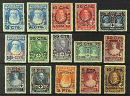 1927 Anniversary Of Coronation Surcharges Complete Set (Michel 336/50, Edifil 373/87, SG 430/44), Never Hinged Mint, Ver - Andere & Zonder Classificatie